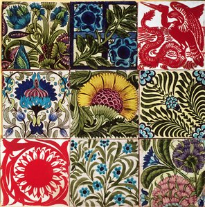 Płytki ceramiczne, autor William de Morgan (1839-1917)